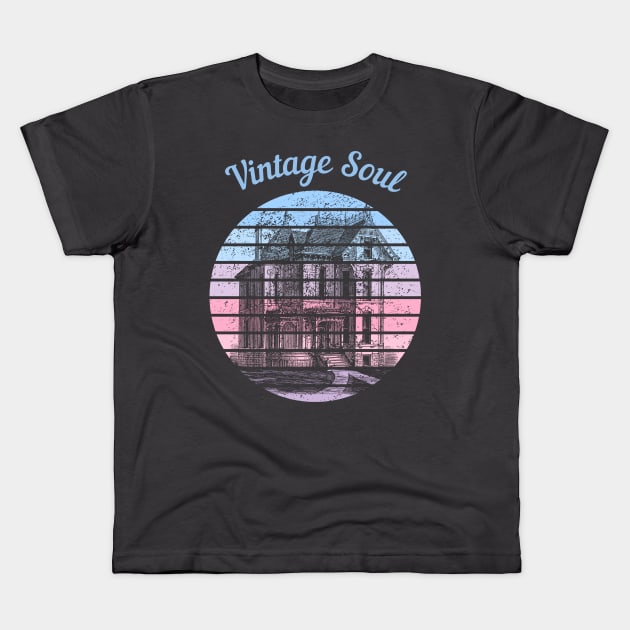 Vintage Soul- Vintage House Kids T-Shirt by TINRO Kreations
